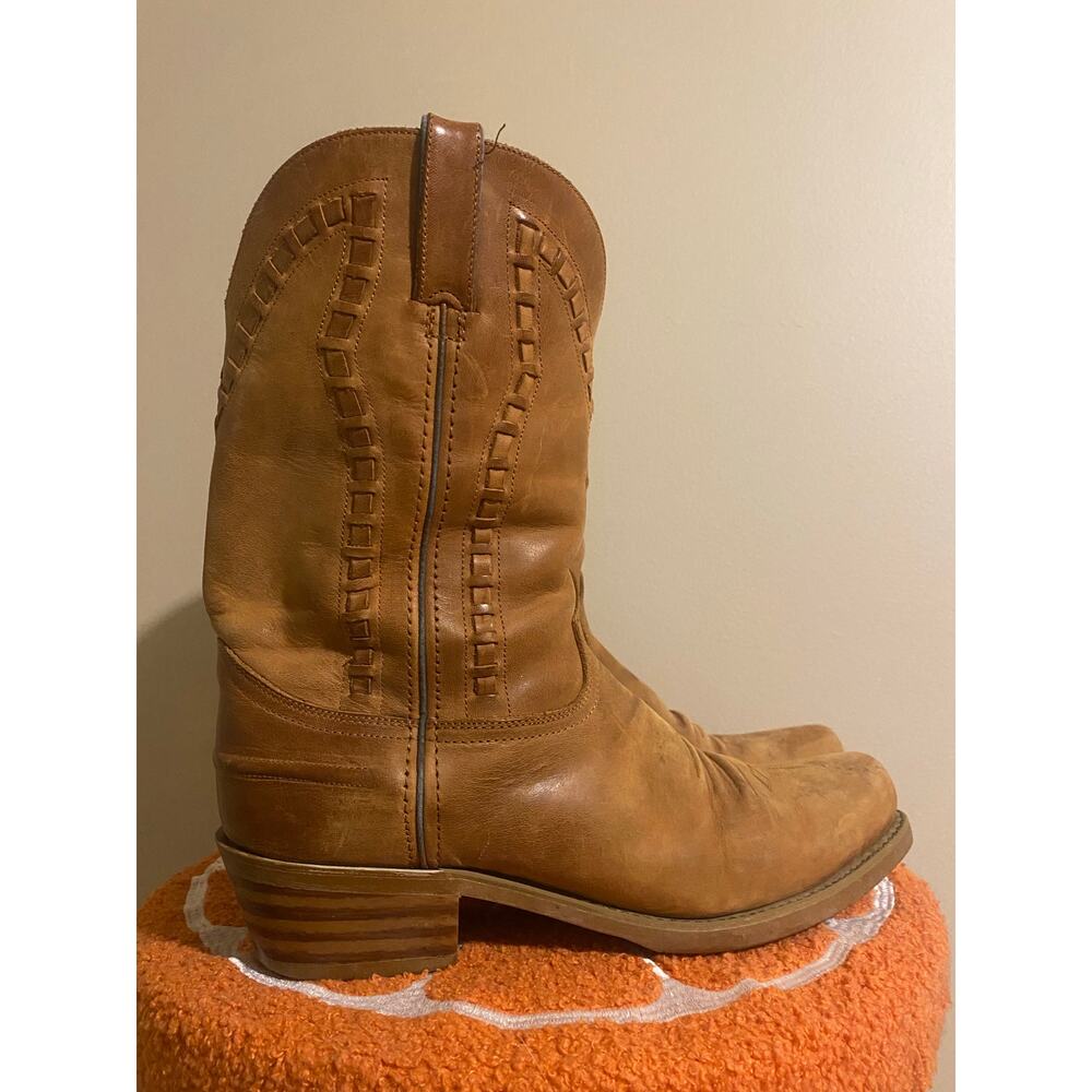 Durango woven leather mens cowboy western boots size 10 D *